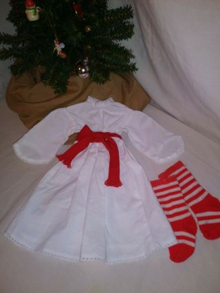 Retired American Girl Doll Kirsten St Lucia Holiday Dress Gown Pleasant Company