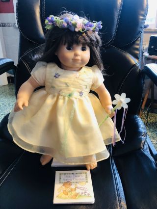 American Girl Bitty Baby Doll Brown Hair And Brown Eyes In Garden Fariy Dress