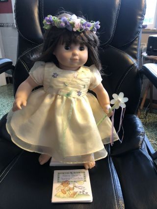 American Girl Bitty Baby Doll Brown Hair And Brown Eyes In Garden Fariy Dress 2