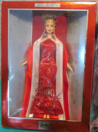 2000 Era Barbie & Bob Mackie Holiday Barbie Dolls In Boxes Box Wear/Dent 2