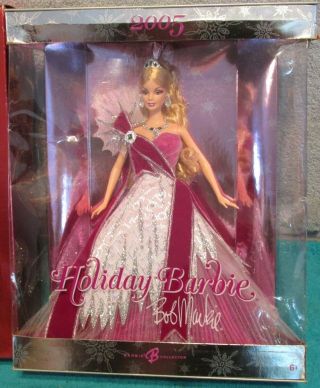 2000 Era Barbie & Bob Mackie Holiday Barbie Dolls In Boxes Box Wear/Dent 3