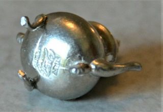 Williamsburg Steiff Pewter with Wood Handle Miniature Tea Pot 1:12 3