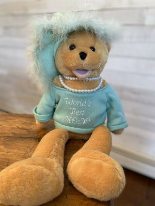 Chantilly Lane Musical Bear Plush | Daughter Bear - World’s Best Mom | " I Will”