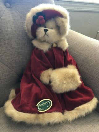 Victorian Bearington Christmas Bear Missy Mistletoe 16 " Retired 2001 1168 Euc