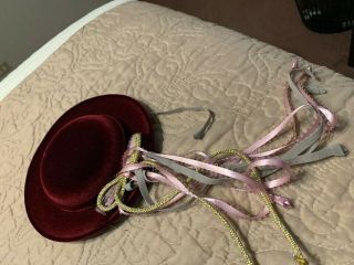 Retired Pleasant Company American Girl Doll Samantha Red Velvet Hat