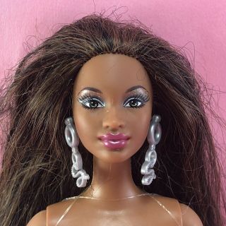 Barbie Nude So In Style Grace Brunette Nonbend Knee Aa Mbili Face Doll Y35
