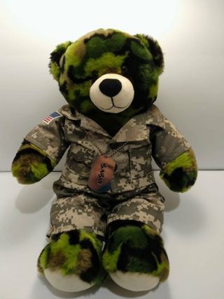 Build A Bear Plush Army Dog Tags Military Digital Camo Camouflage Outfit Bab