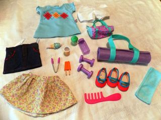 Bitty Baby American Girl Dolls Clothing Accessories Yoga Mat Hand Weights Drinks