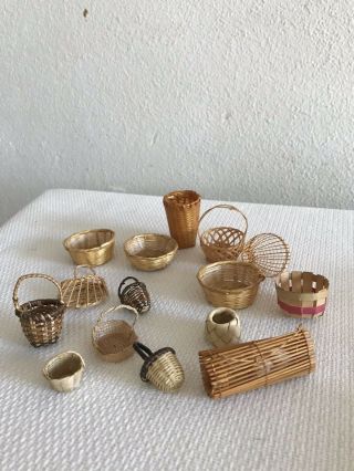 Minature Dollhouse Assorted Baskets
