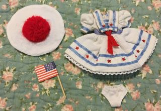 8 " Tiny Ann Estelle Betsy Mccall Star Spangled Sailor Patriotic Me Tagged Outfit