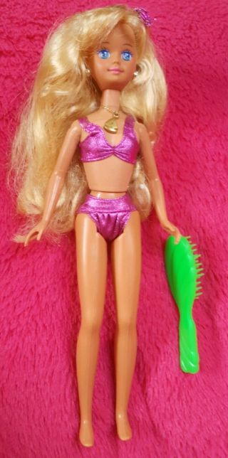 Barbie Skipper Sun Sensations Doll 1991 W Jewelry Bikini Brush Vguc