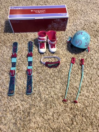 American Girl Doll Ski Set (includes Skis,  Boots,  Helmet,  Goggles,  And Poles)