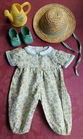 American Girl Pleasant Co.  Bitty Baby 1996 Spring Garden Outfit & Flowering Can