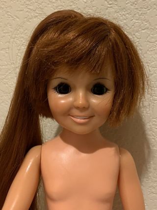 Chrissy Growing Hair Doll Crissy 1970s 18” Ideal Red Grow Hair Brown Eyes 3