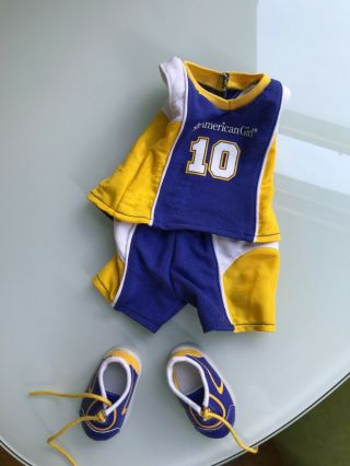American Girl Doll Basketball Outfit,  With Shoes Gently,