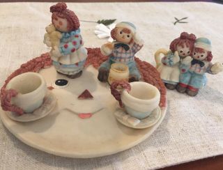Miniature Plate Raggedy Ann And Andy Tea Set