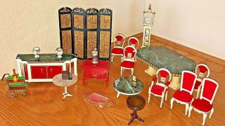 Ideal Petite Princess Marx Doll House Miniature Furniture Parlor/dining Room Set