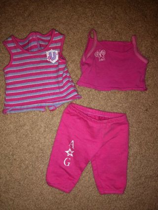 American Girl Pink 18 Inch Doll Outfit Clothing Clothes Set Combine Ship Retired