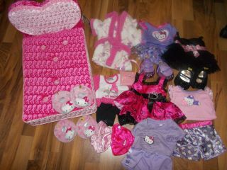 Build A Bear Hello Kitty Clothes Outfits Pajamas Cute Pink Bed