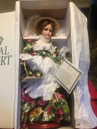 Royal Albert Porcelain Doll Rosie The English Flower Seller 19 " Boxed