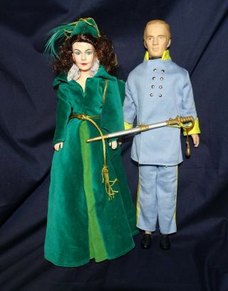 1989 World Doll Brand Scarlett O’hara 76910 Green Dress & Ashley Wilkes 71231