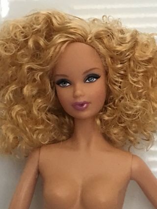 Nude Mattel Barbie Basics Jeans Model Muse Blonde Steffie Curly Hair Htf