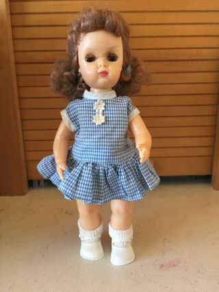 Tiny Terri Lee Doll In Blue And White Checked Dress