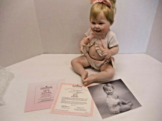 Ashton Drake Porcelain Doll,  76411 Cute As A Button Titus Tomescu,  W/ Box &