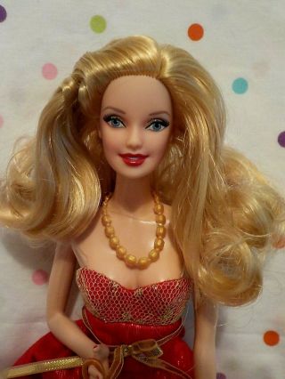 Gorgeous Model Muse Barbie Doll,  Blonde Hair,  Red Gown,  Handbag,  Shoes,  Excd Mattel