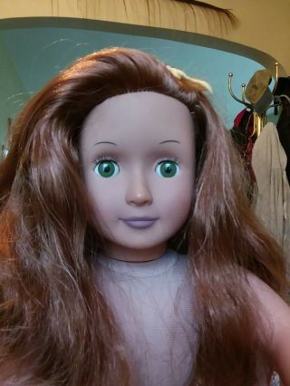 Battat 18 " Doll Reddish - Brown Hair,  Green Eyes,  Face