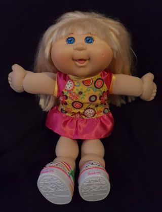 Cabbage Patch Kids Twinkle Toes By Skechers Blond Hair Blue Eyes Light Up Shoes