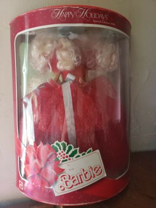 Mattel 1988 Happy Holidays Christmas Barbie Doll