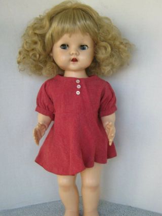 Vintage Hard Plastic Walker Doll Flirty Eyes Made In England
