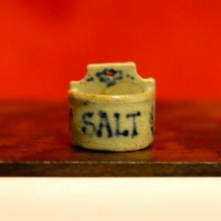 Miniature Salt Cellar Dollhouse 1:12 Stoneware Artist Jane Graber