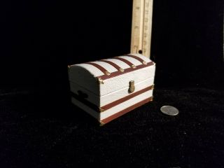 1:12 Dollhouse Miniature Great Steamer Trunk.  Hand Made And Signed 3 "