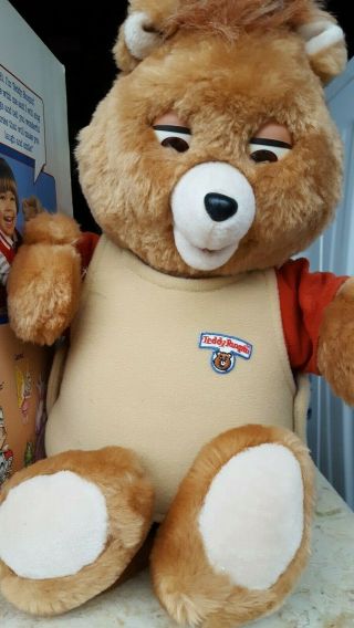 1985 Vintage Teddy Ruxpin toy Bear only with Box and instructions 3
