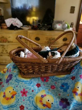 Precious Little Baby Doll Basket Bed For A Small Doll