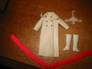 Dawn Doll,  Outfit,  8125 Long N Leather,  White Coat