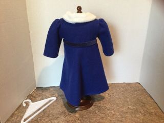 American Girl Doll Caroline Abbott Blue Winter Coat With Hanger 3