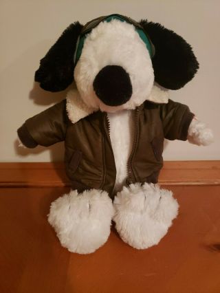 Build A Bear Snoopy Peanuts Flying Ace Aviator Plush Ears Move Plays Music VIDEO 2