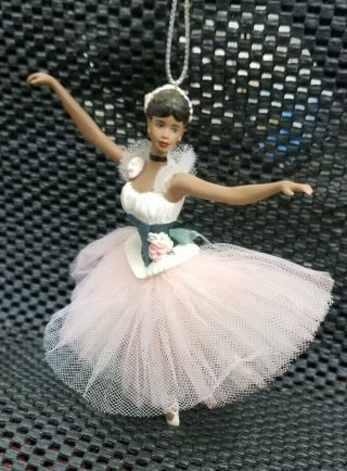 2001 Avon Barbie Lighter Than Air Ornament Porcelain Dancing Ballerina