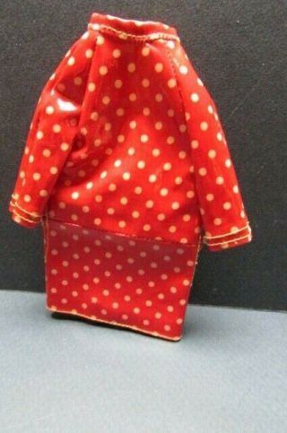 Vintage Barbie Francie Polka Dots In Rain drops1965 Red White Raincoat 3