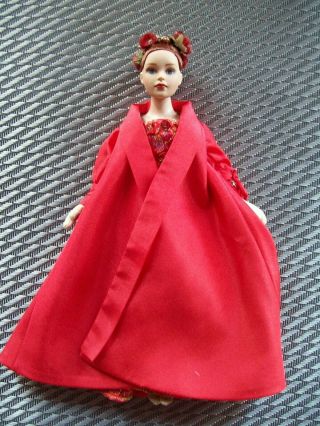 2002 Tiny Kitty Collier Red Head Red Gown And Cape