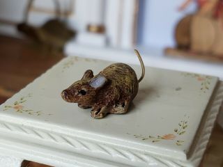 Dollhouse Miniature Artisan Little Mouse 1:12 3