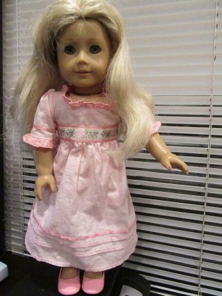 American Girl Doll Caroline Blond Hair & Blue Eyes