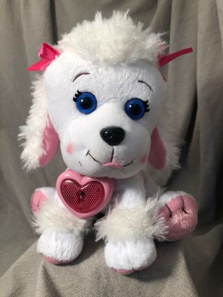 Cabbage Patch Kids Adoptimals White Poodle Heartbeat Plush Puppy Dog 8 " Cpk