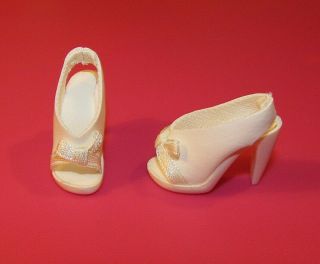 Gene " White Hyacinth " White Doll Shoes/heels Only Fits: Alex/violet/tyler/oona