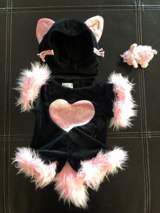 Build A Bear Clothes: Black Cat Outfit With Mouse Toy