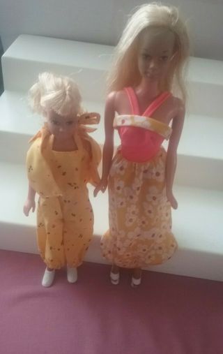 1970 ' s Malibu Barbie and Malibu Skipper 2