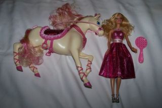 2010 Target Exclusive Princess Barbie Doll & Horse Set And Accessories